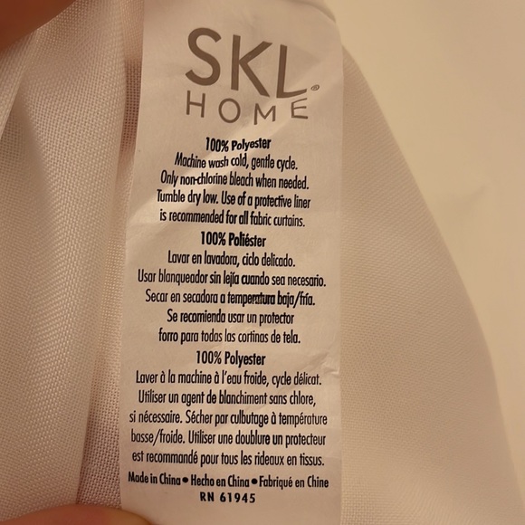 SKL HOME Shower Curtain Size 72 x 70 Color Pink White Gold - Picture 9 of 9